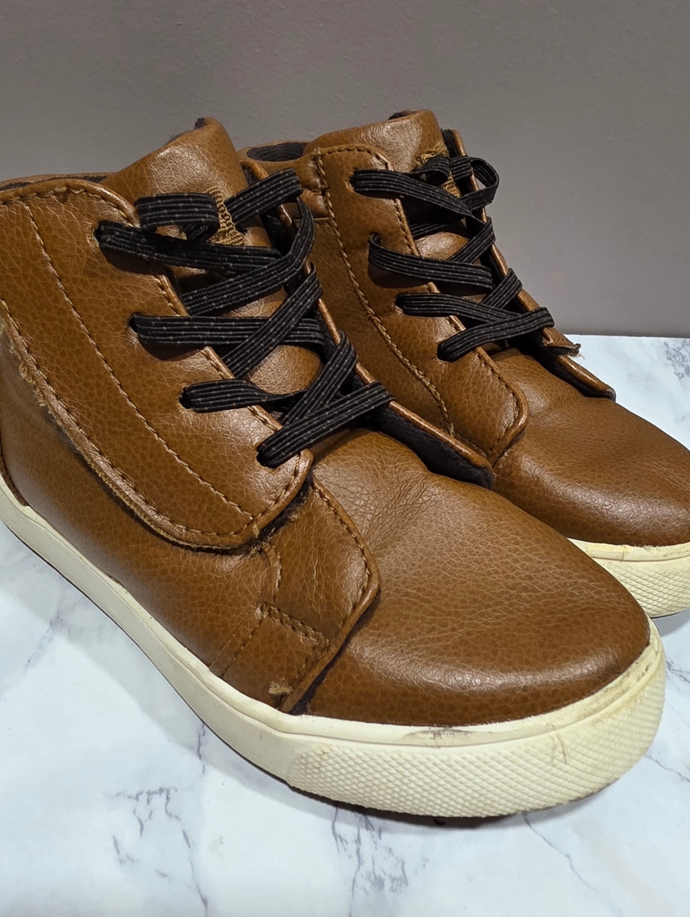 Kids Wonder Nation Brown High-Top Sneakers